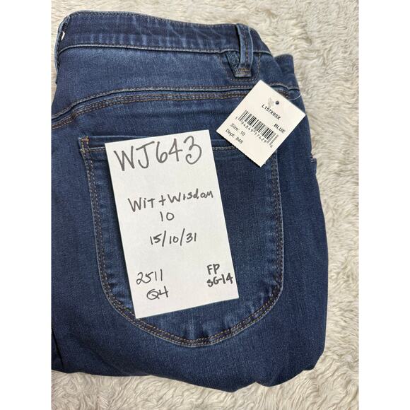 New NYDJ Jeans Women's 14 P High Rise Major Wide Leg Capri Serendipit - Picture 3 of 8